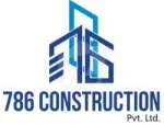 786 construction company logo